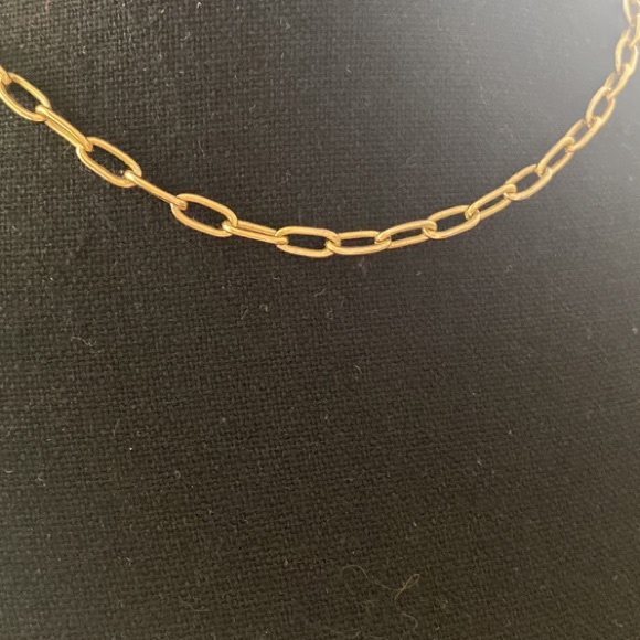 🍀Lucky Brand🍀 Yellow Gold Elliptical Paperclip Necklace Or Dbl Wrap Bracelet - Picture 15 of 16